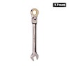 HORUSDY Flexible Head Ratchet Spanner, 17MM Metric Wrench Ratcheting Combination