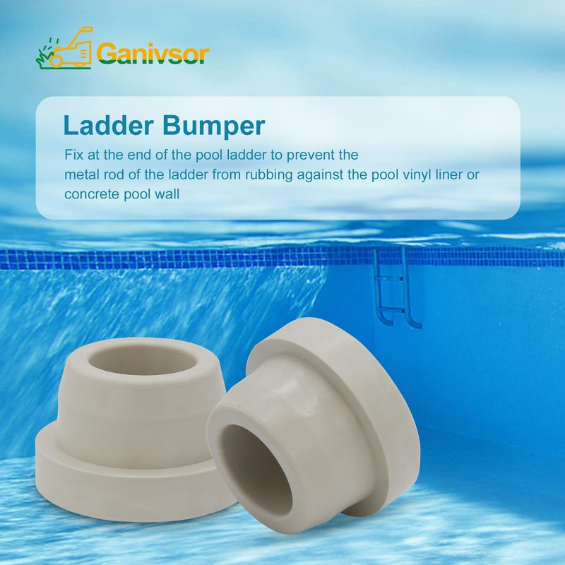 Ganivsor (4/Pack) Pool Ladder Bumpers (White) for Inground Pool -