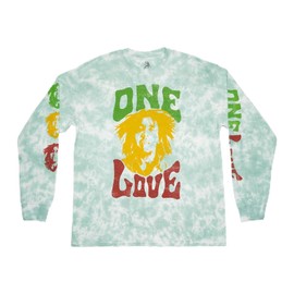 Hard Rock Unisex Bob Marley One Love Long Sleeve Tee Green, Large