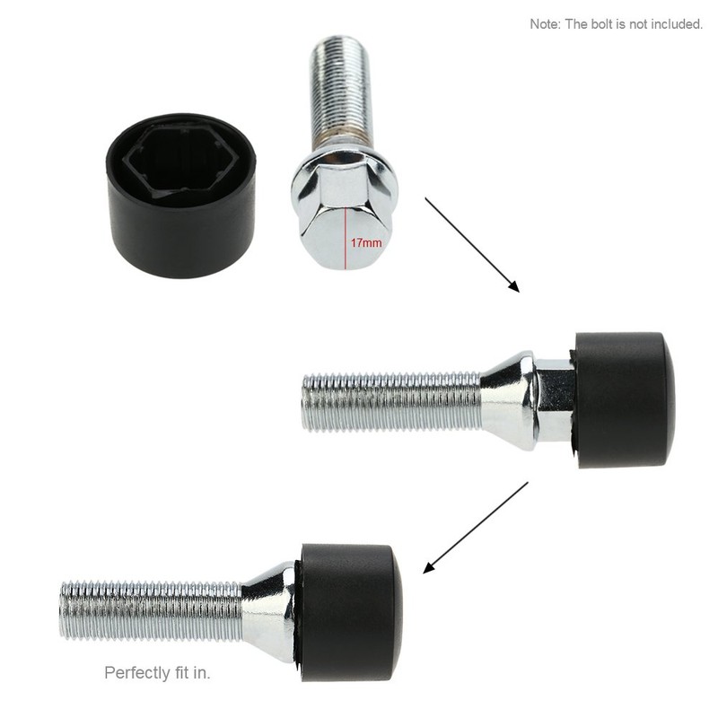 Xtahdge 20pcs 17mm Car Wheel Nut Cover Bolt Cap Removal