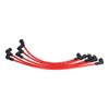 5Pcs 8mm Red Silicone HT Ignition Leads Spark Plug Wires