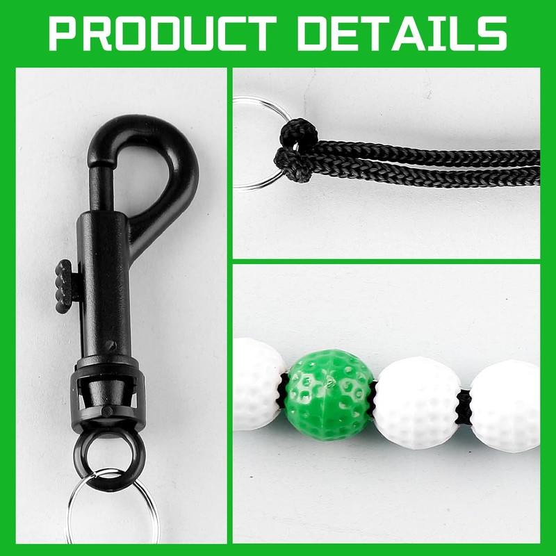 Lotsdonxia 2Pcs Golf Shot Counter Bracelets, Portable Stroke Score Trackers