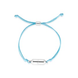 A.C.A Design House - Manifestation Bracelet with Metal Capsule in Turquoise Blue – Unisex Adjustable Nylon Wristband with Metal Capsule for Personal Intentions, Dreams, Goal Setting, Affirmations, and Positive Energy Attraction