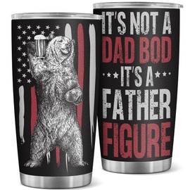kouchu Dad Gifts Fathers Day Gift for Men Best Cool Step Dad Bonus Dad New Dad Godfather Christmas Birthday Gifts from Daughter Son Children Wife Dad Bear Tumbler Cup