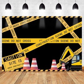Construction Site Theme Backdrop for Construction Themed Birthday Party MEETSIOY Dump Truck Digger Zone Boys Birthday Party Construction Scene Photo Background 7x5ft HXMT371