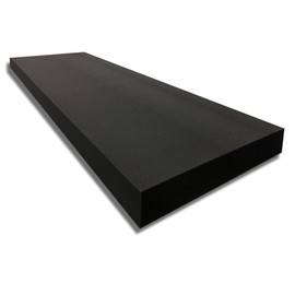 FoamTouch 4" x 24" x 72" Upholstery Foam, Charcoal