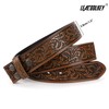 LEACOOLKEY Western Belt Strap for Men without Buckle 1.5" Wide