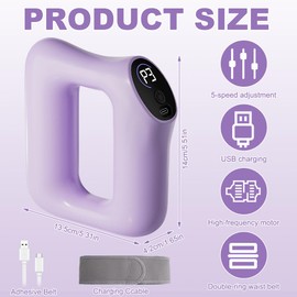 Multifunctional Full-Body Fascia Ring, Fascia Ring Massager, Full-Body Ergonomic Electric Wireless Abdominal Massager Fascia Blaster for Butt Waist Belly and Muscle Relaxtion