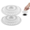 Meadow Lane Self-Sealing Hair Catcher for Multiple Drain Sizes, White