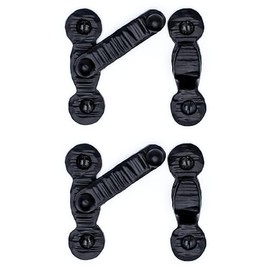 2 Pack 2" Bar Latch for Gates - Black - Heavy Duty Decorative Metal Bar Latch - Handmade Rustic Metal Latches for Gates, Cabinets, Barn Doors and Outdoor Enclosures - The Jamestown Series