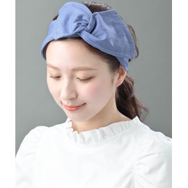 Vingtaine H7547-BL- Hair Band, Dungaree, Asymmetric, Denim Style, Ribbon, Simple, Daily