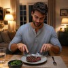 IPEA Coltelli da Tavola per Bistecca e Carne punta Tonda-