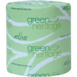 Green Heritage Toilet Paper, 4 x 3 Sheets, 2Ply, 400 Per Roll (Case of 96 Rolls) Eco-Friendly
