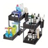 Under Sink Shelf, 2 Tier Standing Shelf, Kitchen Organiser with