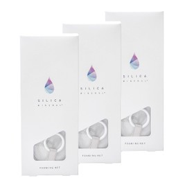 Silica Mineral™ Foaming Net (Whisking Net), Set of 3 (Made in Japan), 4 Layer Structure, Triangular Sectional Thread, Fluffy Foam, Creamy Foam, Dense Foam, Foam Washing, Elastic Foam, Ring Included,