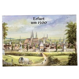 Valdeig Fridge Magnet Old Erfurt - Erfurt um 1500 - Dom & Severi Fridge Magnet Germany Thuringia Souvenir Magnets for Children Fridge Magnets Gift