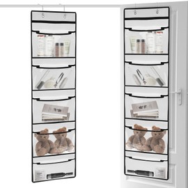 Lemecima Hanging Storage 2 Pack Over The Door Organiser Storage with 5 Pockets for Closet,Wardrobe Storage Organiser Shelves Organiser Storage for Toys for Bedroom Bathroom