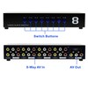 LEAGY 8 Ports 8 in Inputs AV RCA Splitter Switch