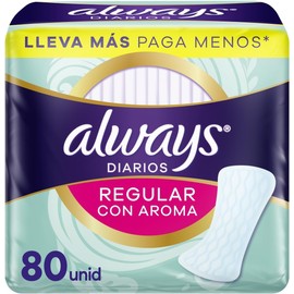 Always Diarios Regular con Aroma 80 Unidad