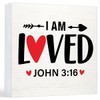Ptikx Christian Desk Decor I Am Loved Bible Verses John