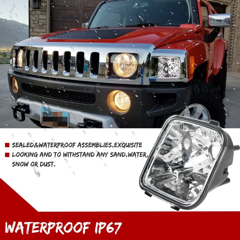 KENRTIR Clear Lens Housing Assembly Kit Compatible with 2006-2010 Hummer