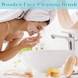 Shower Scrubber for Cleaning | Dry Brushing Soft Bristle Face Brushes - Skin-Friendly Shower Scrubber, Face Scrubber Brushes for Home, Shower, Bathroom