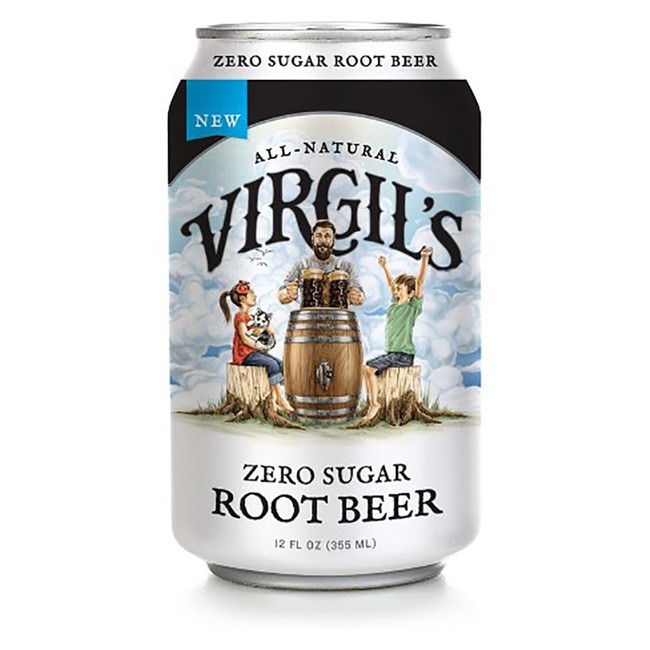 Virgil's New All-Natural Zero Sugar Root Beer, 12-oz (9 Cans)