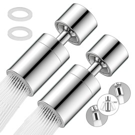 Set of 2 Swivel Tap Attachments, Tap Extension with Water Saver, 6.5 cm Length 2.7 cm Width