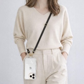 EMPIRE Smartphone Shoulder Strap, 360 Degree Rotation, Portable Shoulder Strap, Adjustable Length: Approx. 27.6 - 53.1 inches (70 - 135 cm), lavender purple