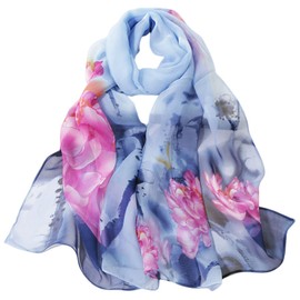 FAIRYGATE Seidentuch Damen Leicht Halstuch Damen Weich Seidenschal Modischer Chiffon Tuch Damen für Frühling Sommer Ganzjährig A4117