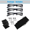 DuanMei 3 Pack Reading Glasses with Lights and Magnifier Reading