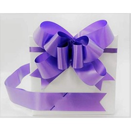 SHATCHI Large 30mm/3cm Ribbon Pull Bows for Party Wall, Gift Wraps, Christmas Trees, Wedding, Birthday Hampers Decoration Florist, Purple, 20pcs