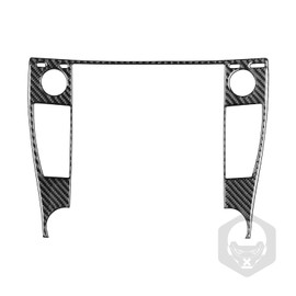 Compatible con Toyota Camry 2015 2016 2017, accesorios de control central, botón multimedia, cubierta de panel de marco de fibra de carbono real de alta calidad, calcomanía decorativo
