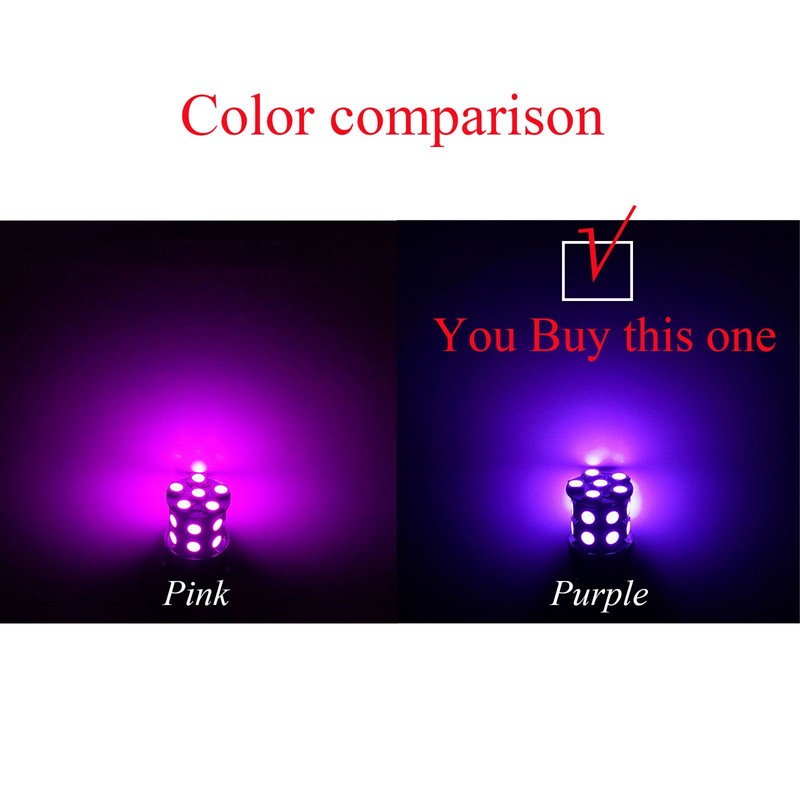 PA LED 2pcs 20SMD 3157 Purple Auto LED Bulb 12V