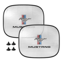 iPick Image for Ford Mustang Tri-Bar Car Side Window Mesh Sun Shades for Baby Children UV Protection, 2 Pack