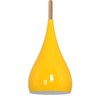Modern Teardrop Shaped Yellow Pendant Light Shade Industrial Hanging Ceiling