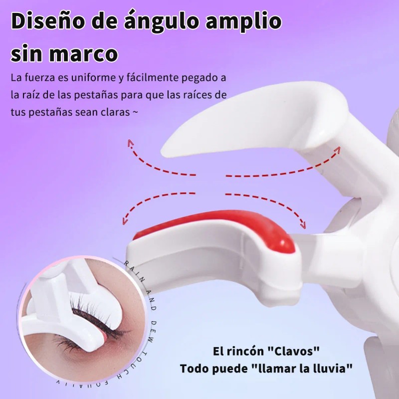 Rizador De Pestañas Eléctrico Sin Marco Recargable Por Usb Blanco