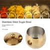 Large Stainless Steel Sugar Bowl Spice Jar With Lid Storage