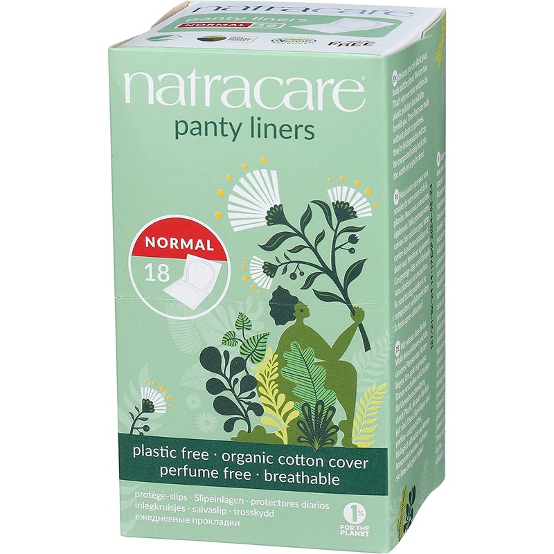 Organic & Natural Panty Liners,Normal Natracare 18 Liners Box