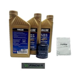 Yamaha Kodiak 450 (2003-2024) all Models Oil Filter Change Kit Yamaha Part# 5GH-13440-80-00 and 3 Quarts High Performance Oil LUB-10W40-HP-12