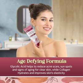 Envy Exfoliante facial con colágeno y ácido glicólico, antienvejecimiento, suavizante y mejora las manchas oscuras, exfoliante suave, probado por derm