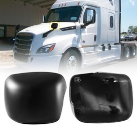 Black Hood Mirror Cover for Freightliner Cascadia 2018 2019 2020 2021 2022 2023 2024, Right Hood Mirror Covers for Freightliner Cascadia