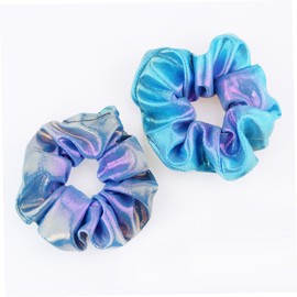 Healvian 24pcs Metallic Rainbow Hair Ties Women Girls Hair Accessories Elastic Ponytail Holders Bands