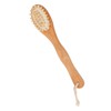 Wood Bath Brush Long Handle Soft Bristle Deep Cleansing Relieve