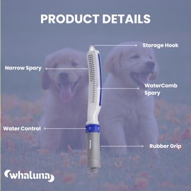 Whaluna Dog Shower Sprayer with 8ft Hose – High Pressure Dog Shower Attachment for Bathing & Grooming – Pet Shower Hose Sprayer with Indoor/Outdoor Adapters