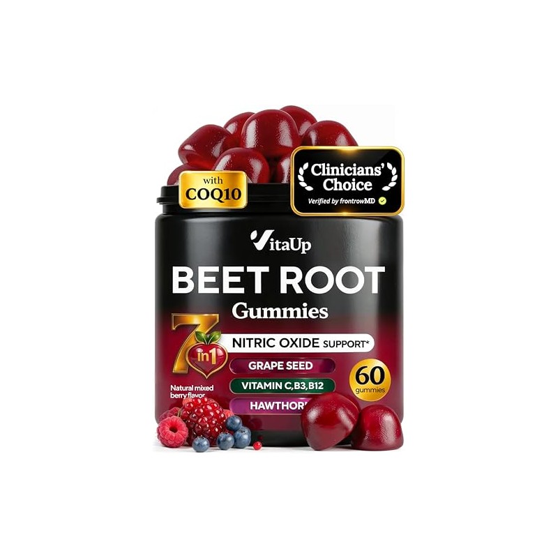 VitaUp Beet Root Gummies with CoQ10 and Grape Seed Extract