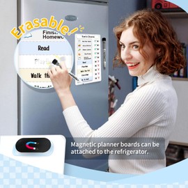 Chore Chart for Kids – Daily Routine Chart, Morning/Bedtime Checklist, Magnetic to Do List, Dry Erase Visual Schedule, and Slider Chart for Fridge