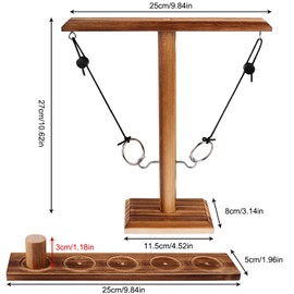 RNHDLY Hooks Ring Toss Game, Ring Toss Hook and Ring Indoor, Ring Toss Game, Toss The Ring, Ring Toss Hook for Indoor and Outdoor Use, Perfect for Parties and Families