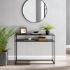 Crosley Furniture Braxton Metal Console Table, Matte Black