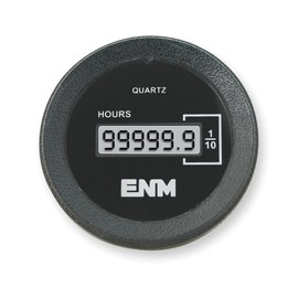 Hour Meter,LCD,Flush Round,2 in. dia.